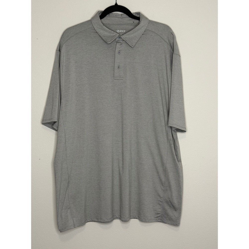 Quince Men's Gray‎ Performance Stretch Golf Polo Shirt XL